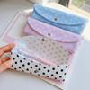 Snap Button Closure Storage Pouch Portable Design Stationery Organizer  Student