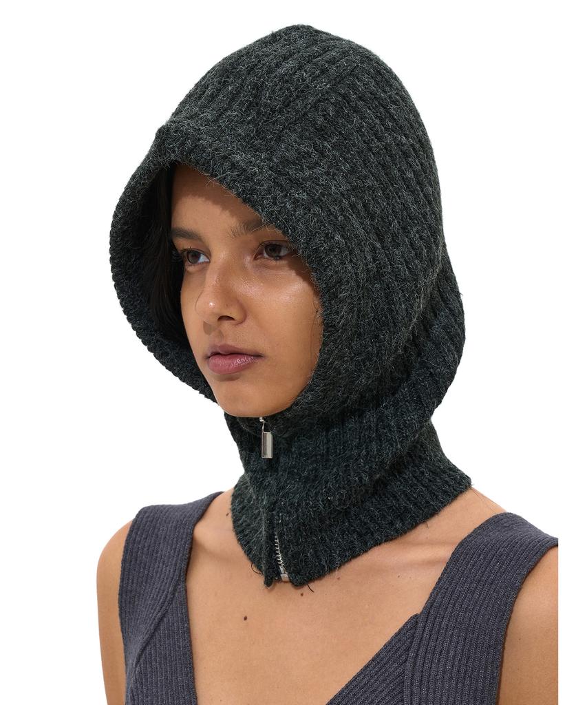 PARTIMENTO WOMEN Knit Balaclava_Charcoal