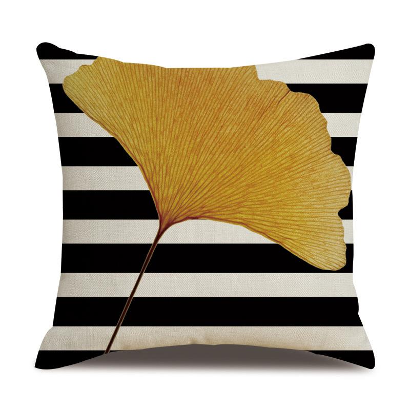 Thanksgiving Linen Pillowcase Autumn Pumpkin Print Pillow Cushion Cover