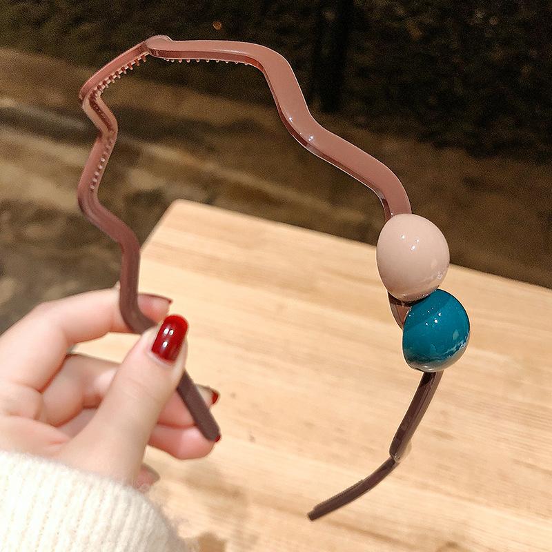 Style Fresh Headbands Contrast Ball Womens Hair Accessories Fix Hairs
