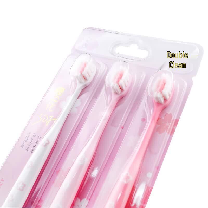 Beijiajie Sakura F925 Soft Bristle Toothbrush (3-Pack)