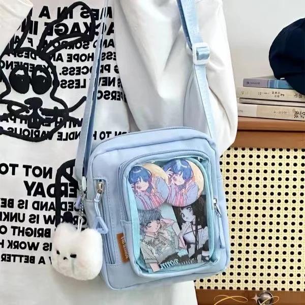 Market-4 Mini Itabag Dames Koreaanse Casual Crossbody Tassen Transparant Vak Kleine Schoudertas Portemonnees en Telefoon Ita Bag DIY Tas Only Bag NO Pendant gray