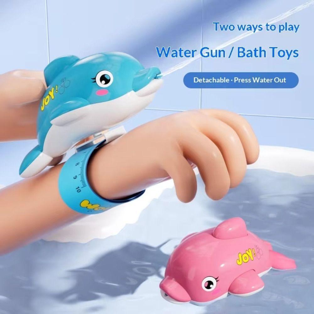 Bracelet Style Turtle Squirt Toy Squirt Function Dolphin Press Type Toy Wrist Water Toy  Bath Time