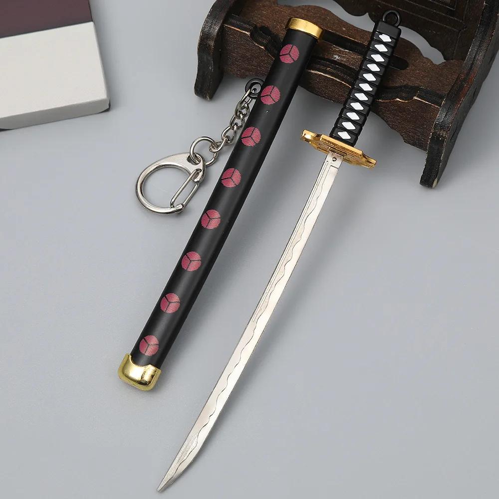 15cm Metal Katana Sword Mini Japanese Roronoa Zoro Katana Samurai Fake Knife Iron Alloy Real Sword Anime Toy Gift