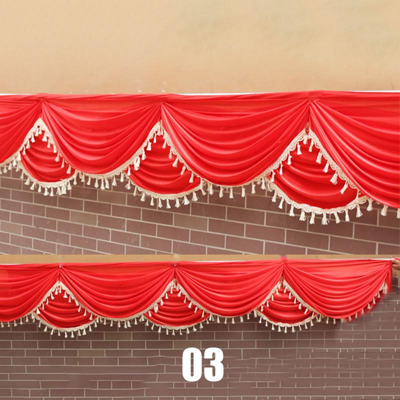 3M Wedding Background Curtain Swag Xmas Event Party Valance Curtain Drape Panel Wedding Backdrop Stage Background Decor