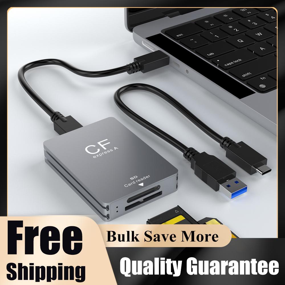 2 In 1 CFexpress Type A SD Card Reader Cardreader Adapter Support for Android/Windows/ OS Portable CF Express Reader for SLR