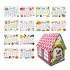 DIY Desk Calendar 2026 Diamond Art Calendar Crafting Kit Cute House Tabletop Calendar Monthly Planner Decoration for Home Office Bedroom