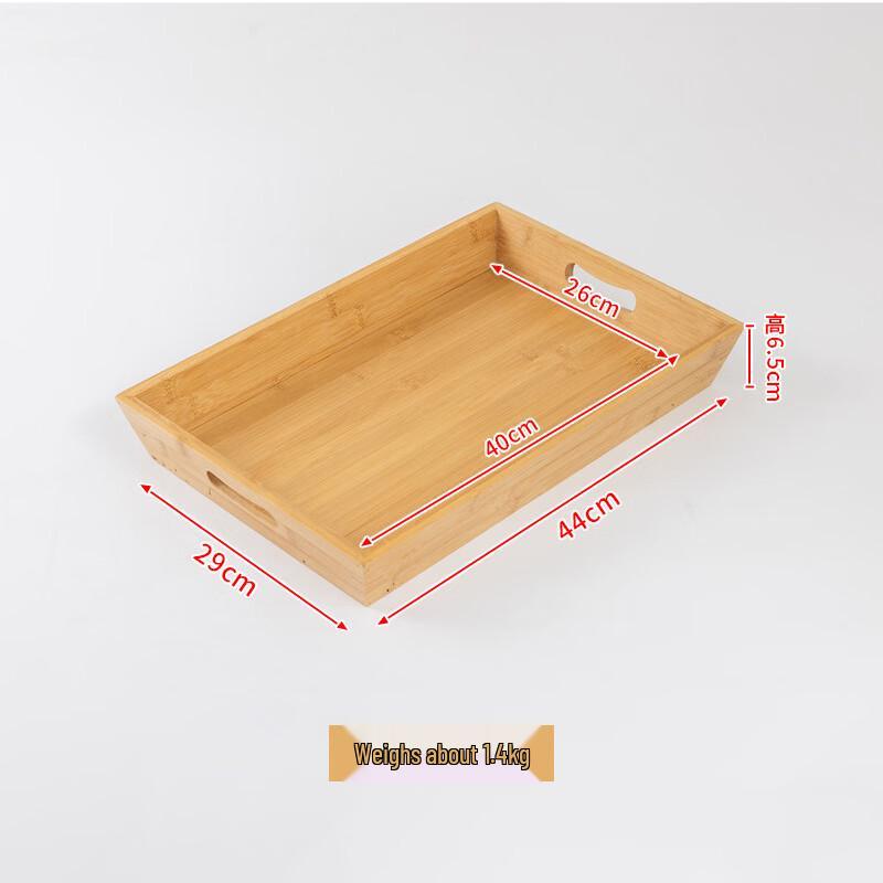 Rectangular Wooden Tea Tray with Slanted Drainage