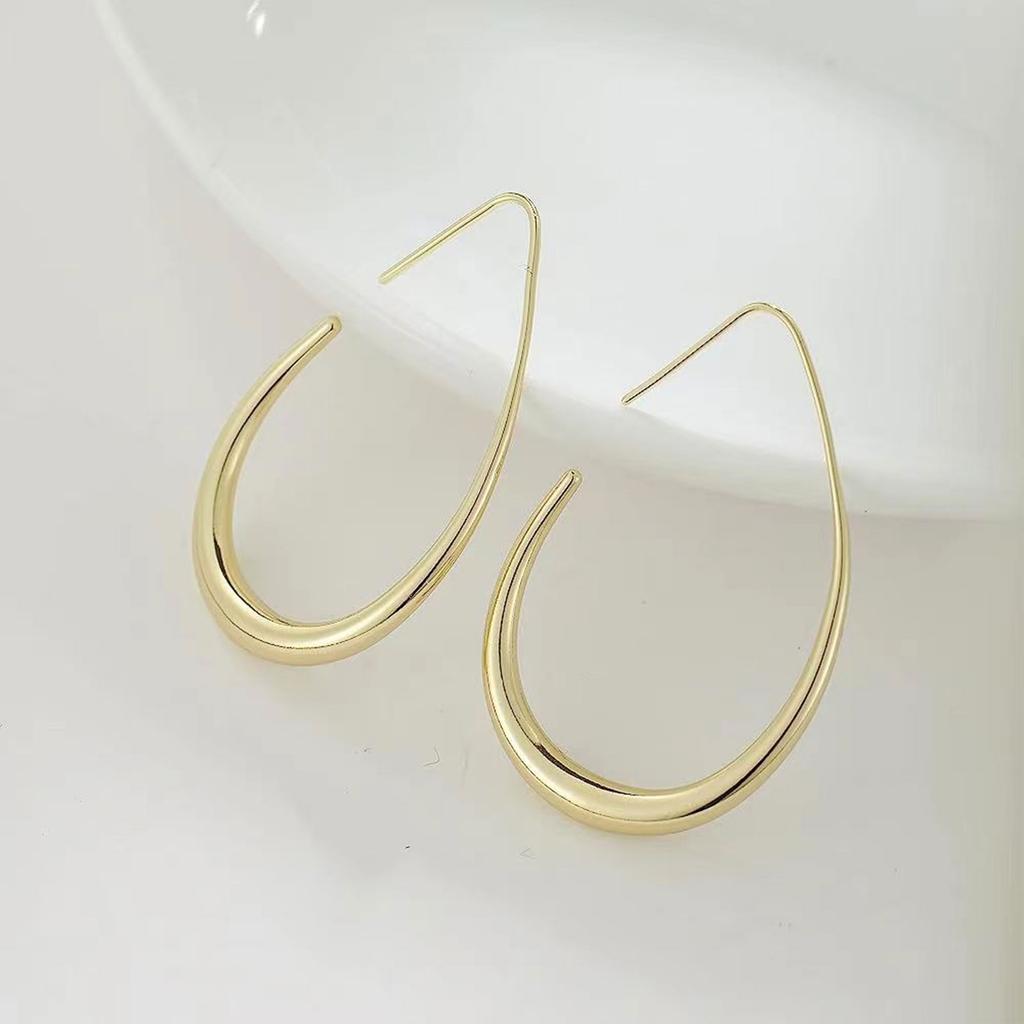Comfortable Tear Drop Hoop Earrings Stylish Teardrop Hoop Earrings Distinctive Ear Ornament for Fashion Individuals