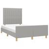 Vidaxl Bed Frame Without Mattress, Light Gray, 120X200 Cm, Upholstered