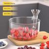 2026 Automatic Washer Bowl Portable Fruit Cleaner with Strainer Fast Draining Kitchen Colander Rinser Fruit Wash Basket Berries Wash