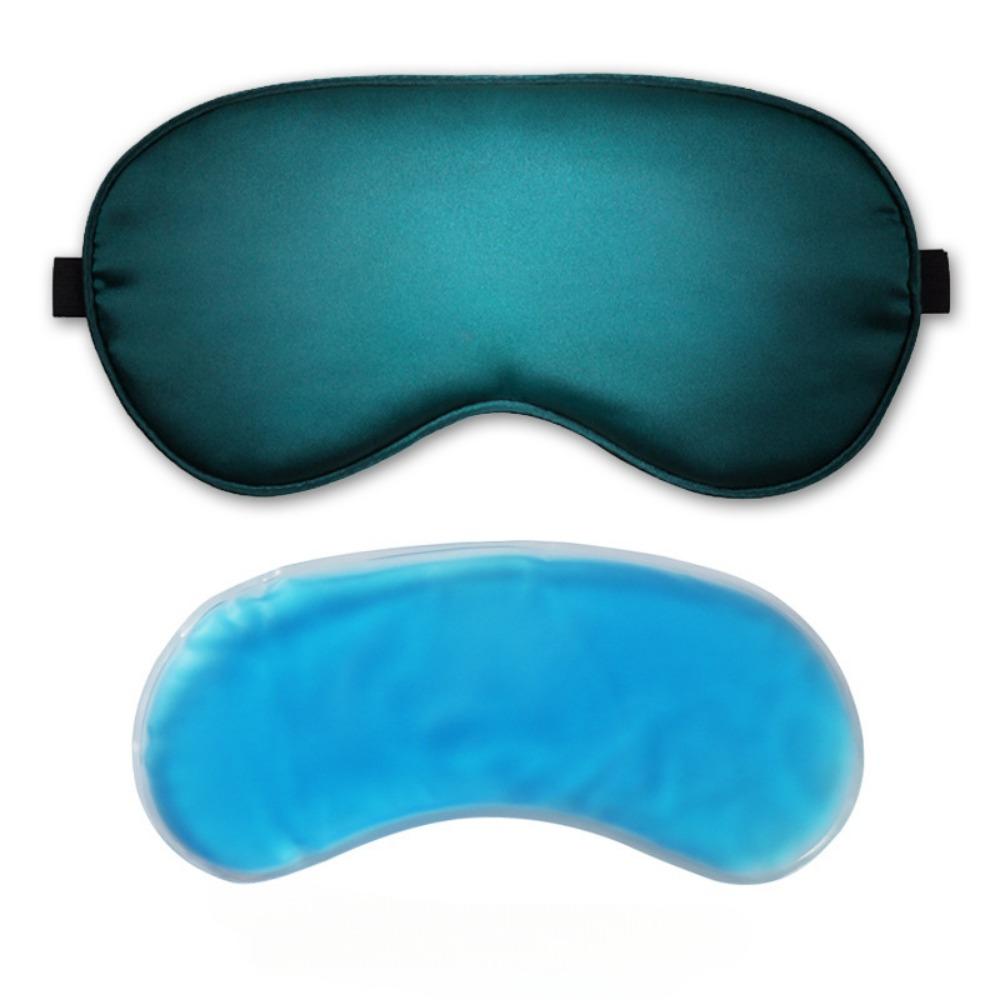 Breathable Blackout Eye Mask Double-sided Imitation Silk for Ice Hot Compress Sleep Travel Office Home