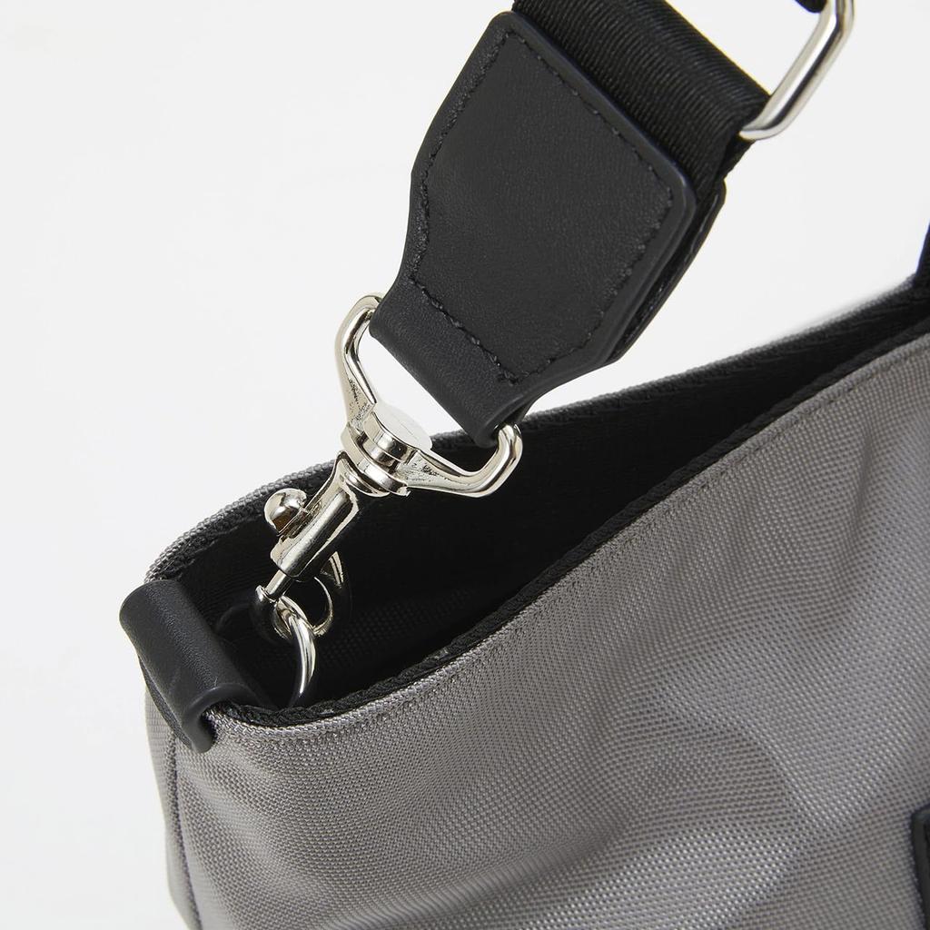 TOPKAPI Leather Pocket Mini Tote Bag with Shoulder Lightweight CALM Breath sisWEB ExclusiveNylon Strap, / [Gray]