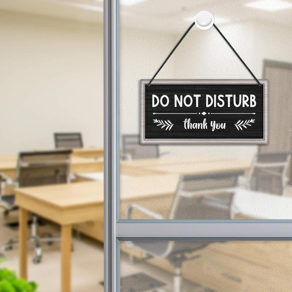 Putuo Decor Welcome Please Knock Office Door Signs, PVC Do Not Disturb Door Hanger Sign, Meeting In Progress Sign For Office Door Therapist
