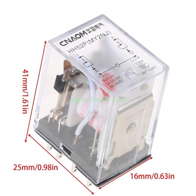 24TE 8 Pin PYF08A 220/240 V AC Bobina Power Relay DPDT MY2NJ With Base