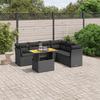 VidaXL Garden Lounge Set with Cushions 7 Pcs, Patio Sofas, Patio Furniture Set, Outdoor Furniture, Black 3270845