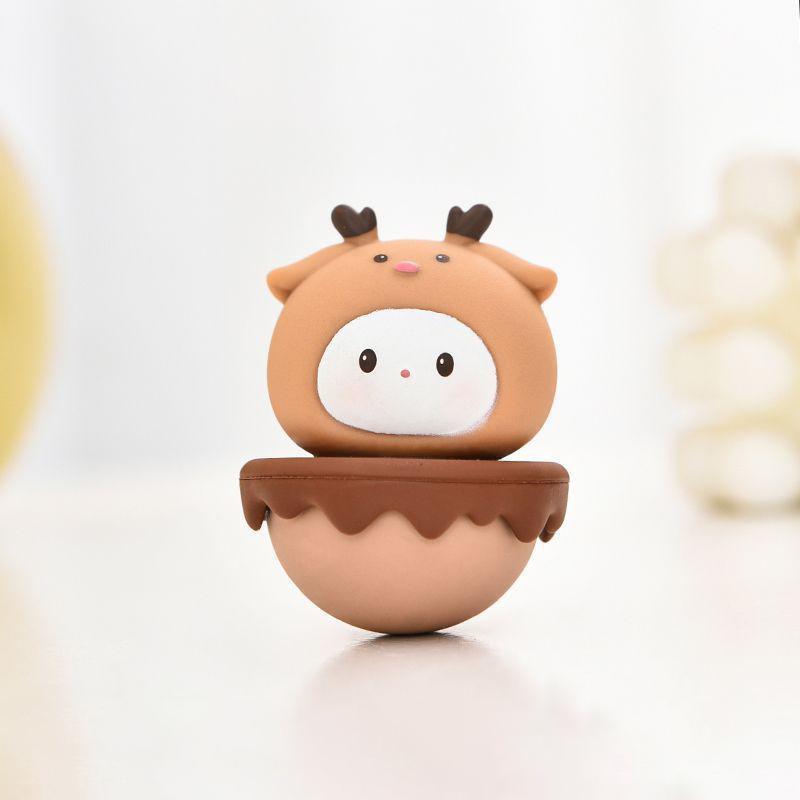 Cartoon Tumbler Ornament Mini Tumbler Toys Ornaments Desktop Festival Decoration For Christmas Easter Carnival Party Favor