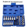 Star Bit Socket Set: 34-Piece with 3/8" Ratchet Wrench & 5/16" Hex Screw Tool