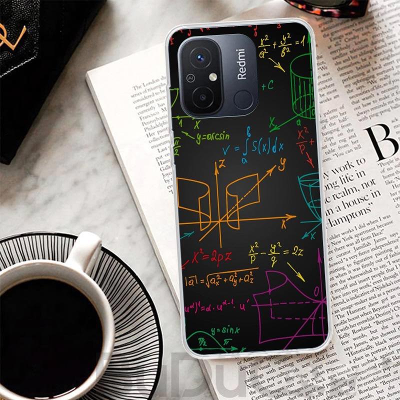 Physics Chemical Mathematics Cover For Xiaomi Redmi 13 13C 14C 12 12C 10 10C 9 9C 9T 9A Phone Case 10A 8A 8 7A 7 6A 6 K80 K70 K6
