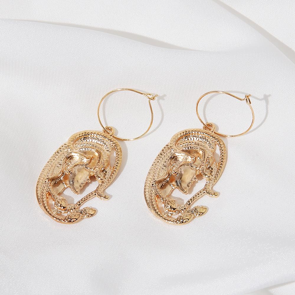 Trendy Personality Exaggerated Snake Earrings Light Luxury Niche Earrings