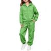 Kids Color Long Sleeve Hooded Sweatshirt Set for Boys Girls Casual Pullover Outfit