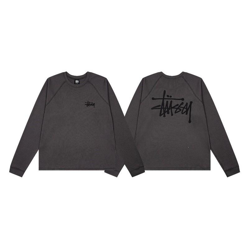 Stu Streetwear Vafeles Raksta Garām Piedurkņu