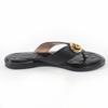 Great GUCCI Sandals Interlocking G black leather Women 36.5 695207 Used