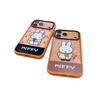 Cute Cartoon Rabbit Orange Border iPhone 14/13/17/16/15 Pro Max Anti-fall Phone Case