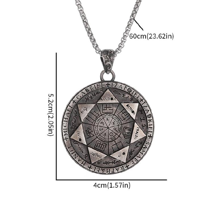 Delicate Seven Archangels Occult Necklace Trendy Alloy Neck Accessory Fit Casual And Formal Attire