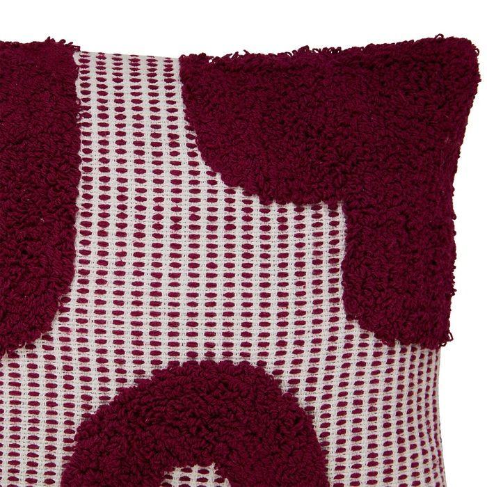 Coussin en coton tufte 50 x 50 cm Poppy Colors violet