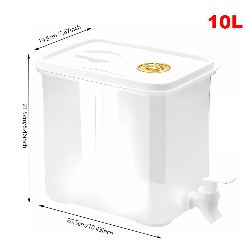 10L/5L Cold Water Bottle Refrigerat Iced Juice Dispenser with Spigot Filter Design Water Jug for Fridge/Parties/Home Daily Use