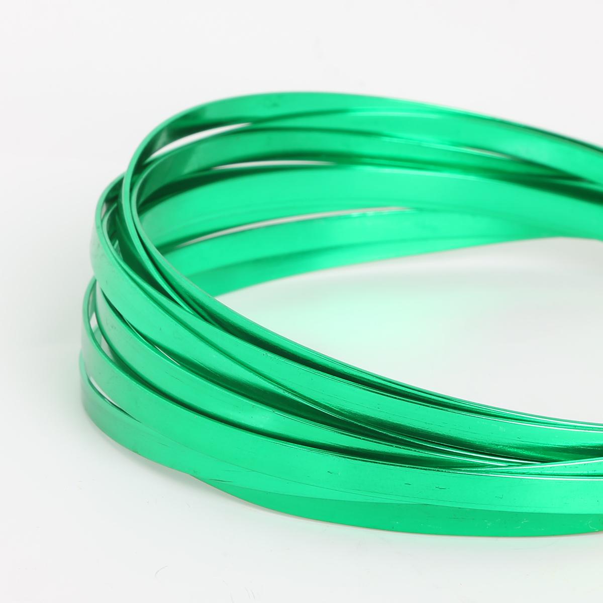 

3 метра/лот, плоская алюминиевая проволока 5 мм x 1 мм для DIY ювелирных изделий, резьба для изготовления ремесел глубокий/зелёный