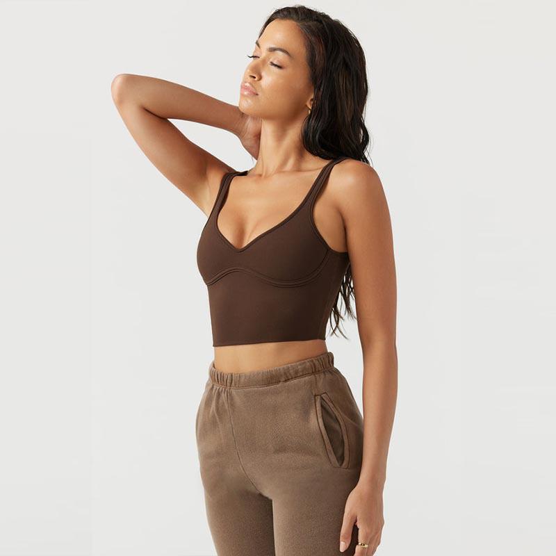 Atmungsaktive Yoga-Weste für Damen: Bequemes, Schöner Rücken, Fitness-Top mit Trägern.