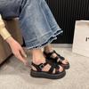 2026 New Fashion Women's Thick-Soled Roman Sandals - Large Size, Soft Sole, Casual Summer Beachwear