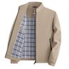 Red Festive Small Stand-Collar Casual Jacket for Middle-Aged Men - Spring/Autumn