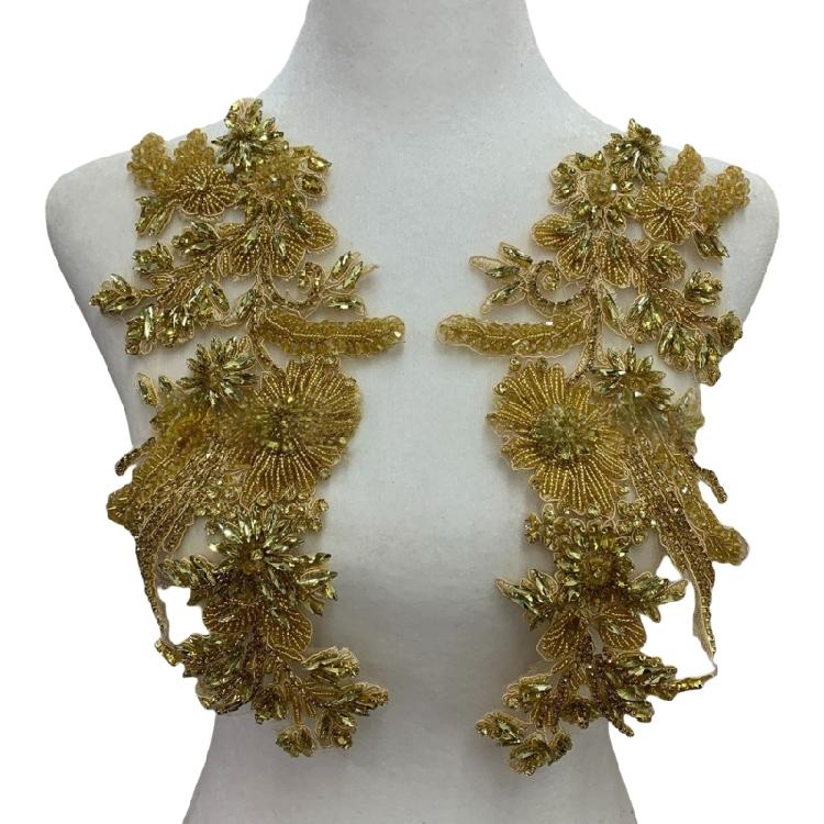 Embroidery Flower Applique Garment Decoration Sewing On Accessories for Stage Performers Gown Ethnic Costume Applique
