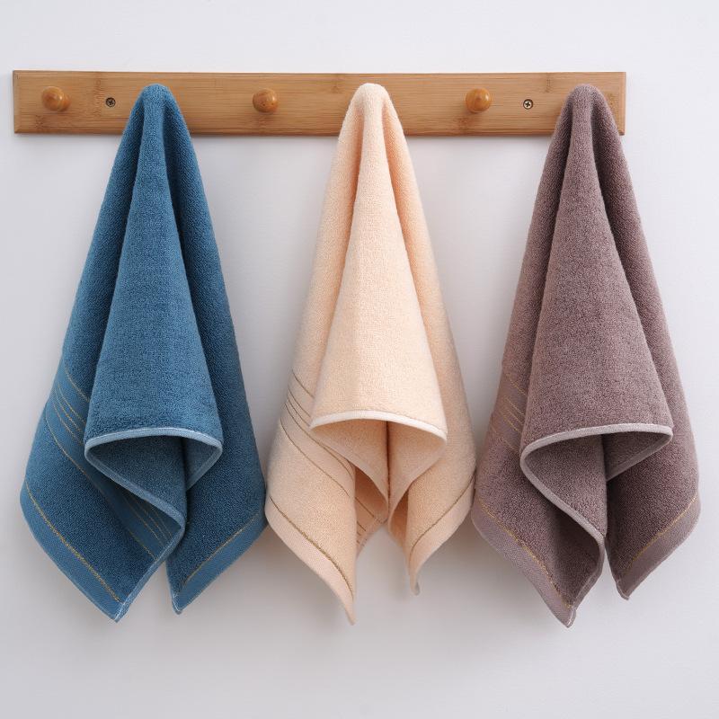 2 Towels Thickened Absorbent Towel Pure Cotton Quick Absorbent Soft Quick Dry Thickened Face Towel