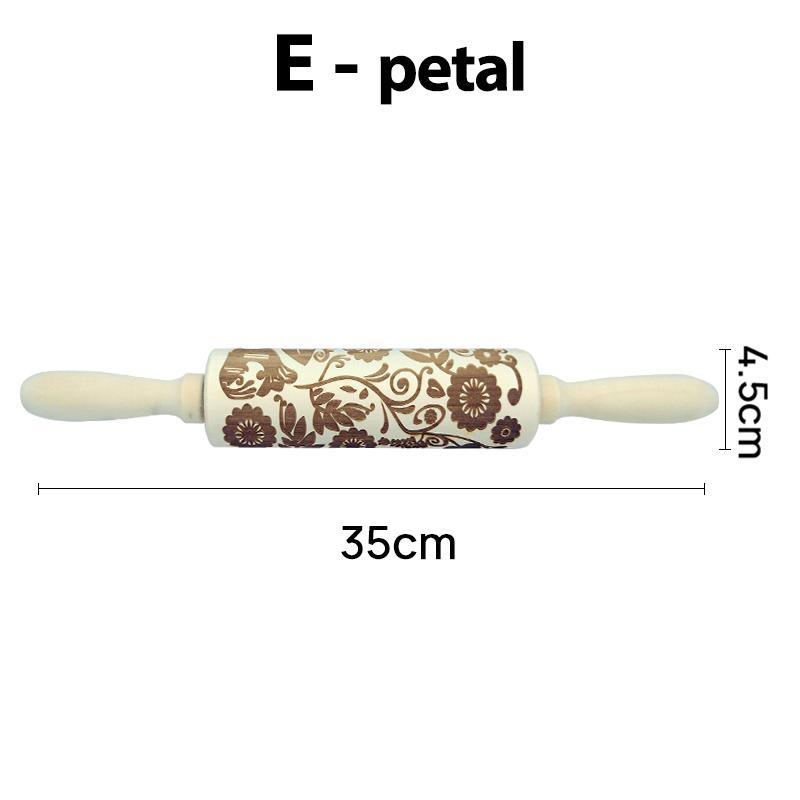 Wooden Christmas Rolling Pins Rock Snowflake Elk Embossing Baking Tool Cookies Biscuit Fondant Cake Patterned Roller Dropship