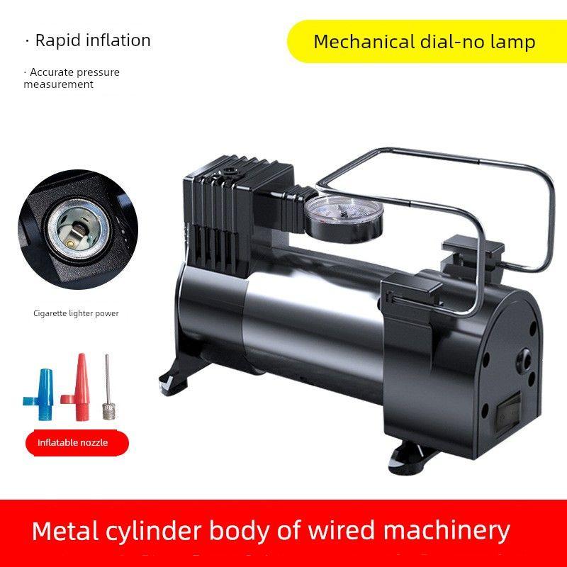 

German Japan Import Technology Vehicle Air Pump Portable Tire High Power Air Pump Air Pump A0344 Metal Single Cylinder Air Pump-Pointer