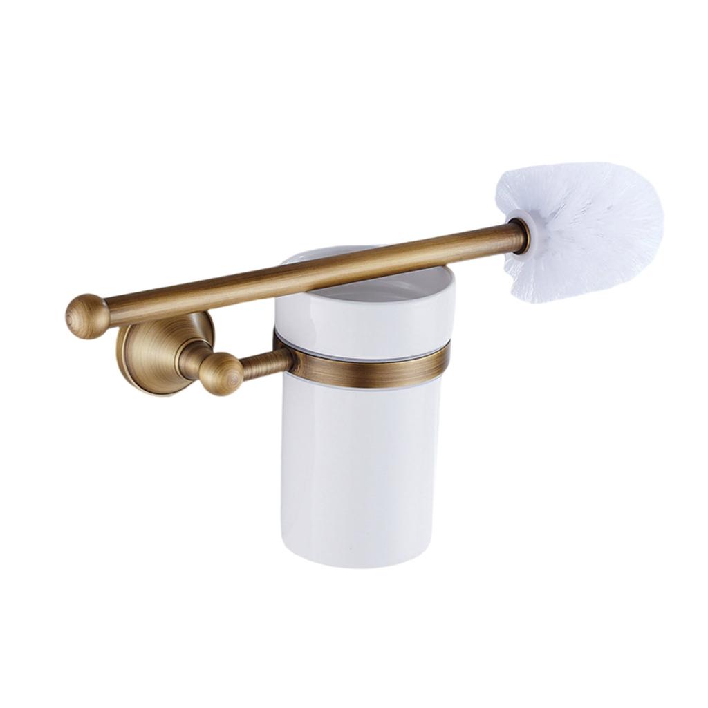 Resistant Toilet Brush Holders Wall Mounted Bathroom Storage Detachable Brush Head Antique Decors for Bathroom USE