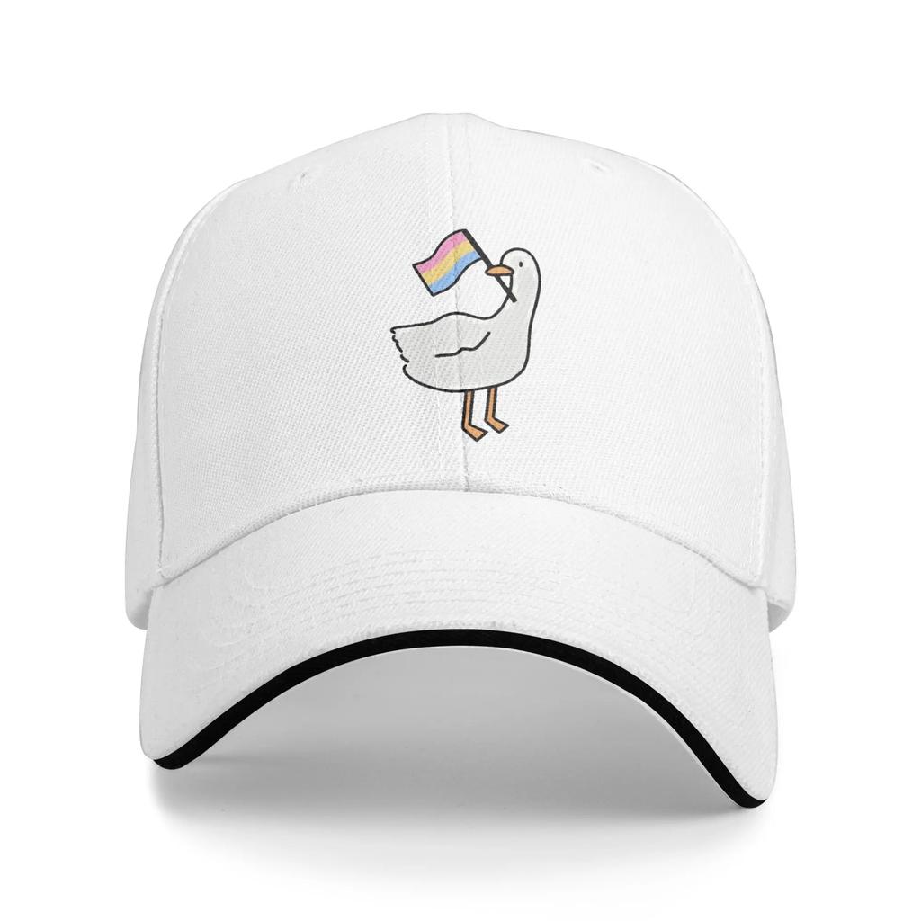 Untitled White Goose Bite Knife Pride Flag Baseball Cap Men Women Trucker Hat Summer Classic Outdoor Gym Wholesale Snapback Cap