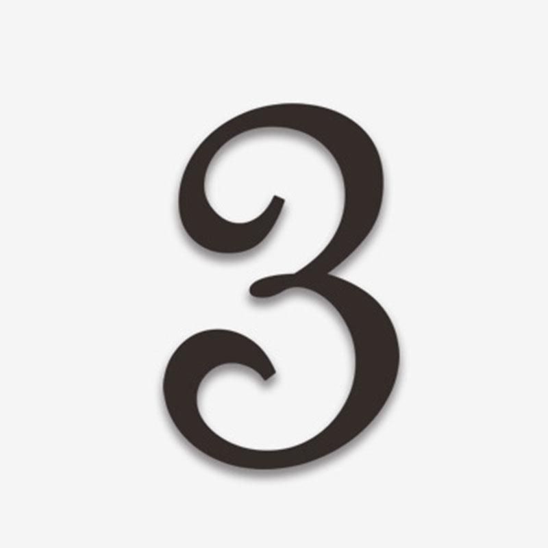 1PC Address Plaque Door Number House Address Sticker Mailbox Sign Plate Acrylic Self Adhesive