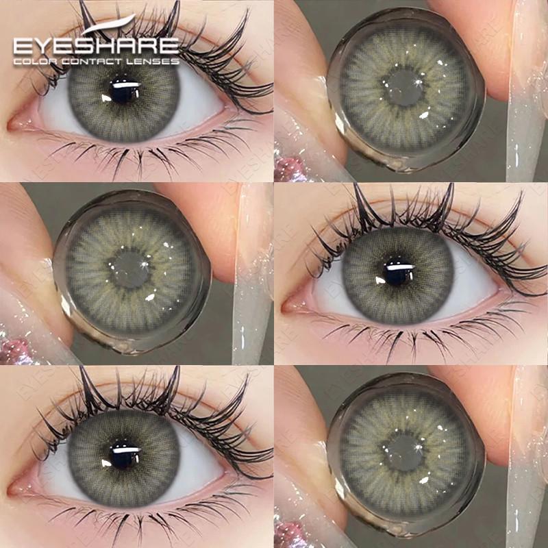 Eyeshare 1 Pair Holland Yearly Contact Lenses Blue Colored Eye Contacts Natural Gray Pupils For Men