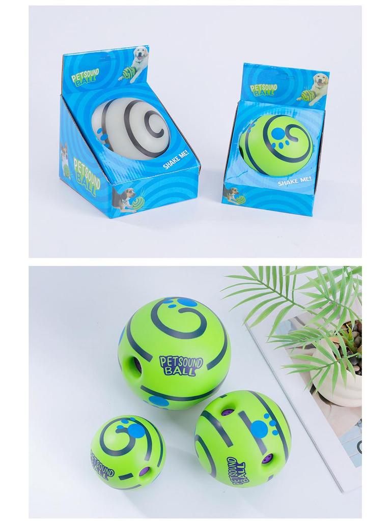 Bite-Resistant Vinyl Dog Toy Ball with Sound for Self-Play - Perfect for Golden Retrievers and Border Collies