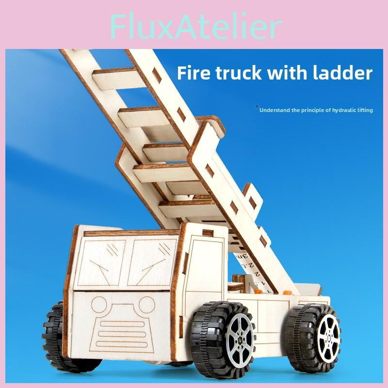Science Experiment Diy Hydraulic Fire Ladder Model For Students And Kids Stem Educational Toy