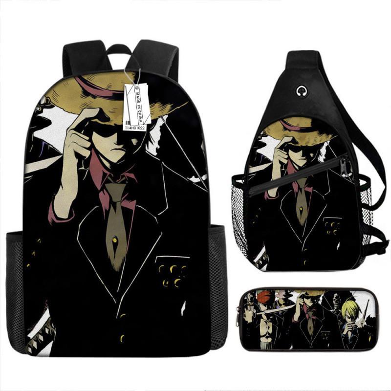 One Piece Backpack Set For Middle School Students Nylon School Bag Pencil Case And Tote Bag