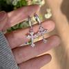 Cross-shaped Cold and Elegant Minimalist High-end Casual Luxury Personalized Style Stud Earrings for Women