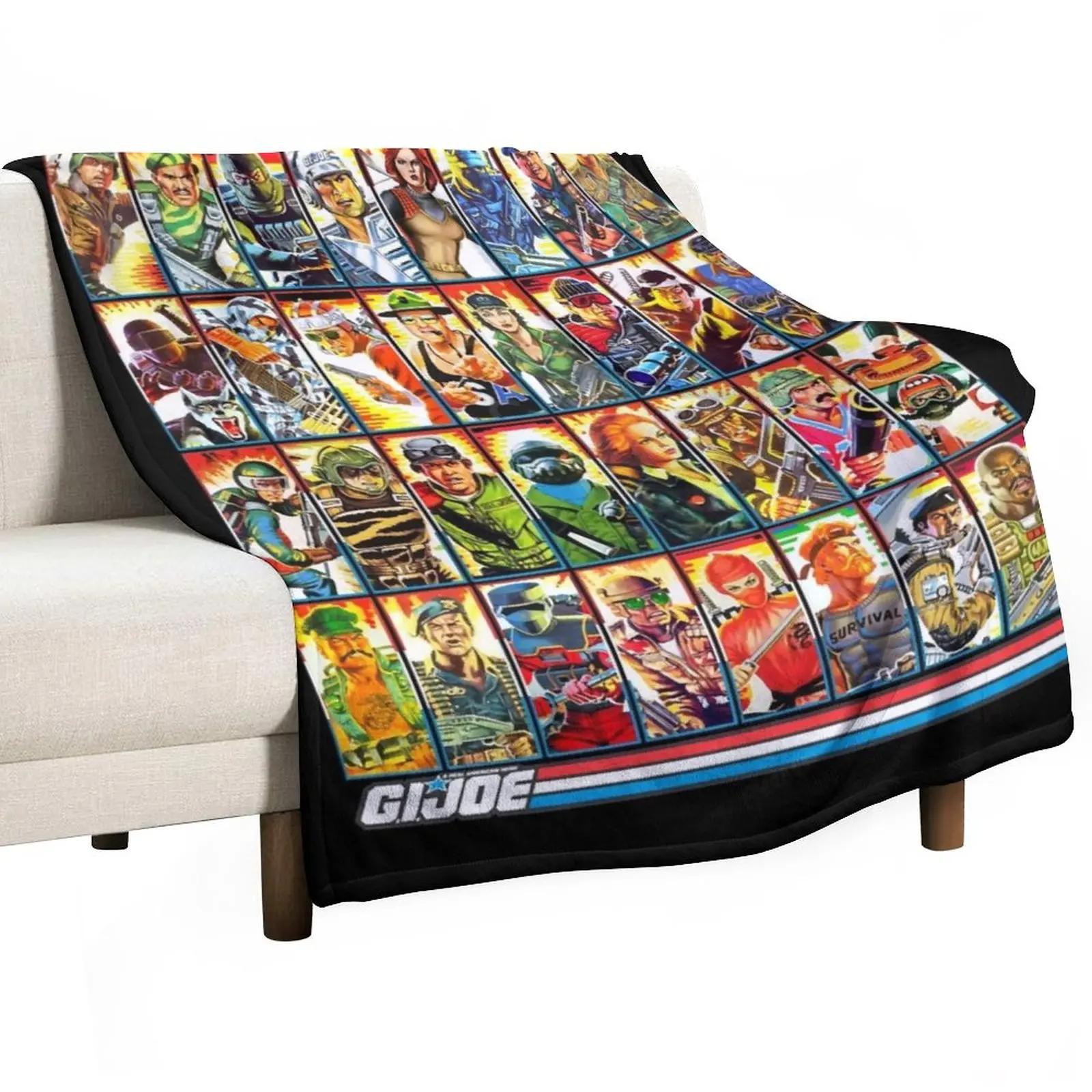 

Graphic Art Gifts Idea G.I. Joe In The 80S Organization Guns Bombs Throw Blanket Thin Blankets throw blanket for sofa 75x90cm