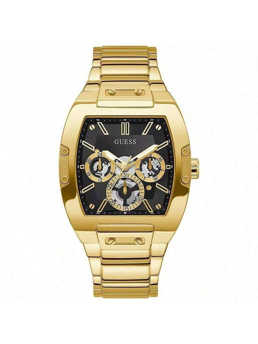 

Guess Мужские кварцевые часы квадратной формы, черного и золотистого цвета, модные, подходят для повседневной носки, отличный подарок для мужчин GW0456G1 чёрный