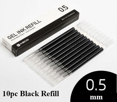 KACOGREEN NEW ALPHA Gel Pen KACO JINLI Sign pen 0.5MM Black Ink Smooth Ink Writing Durable Pen 5pcs/pack; KACO Refill